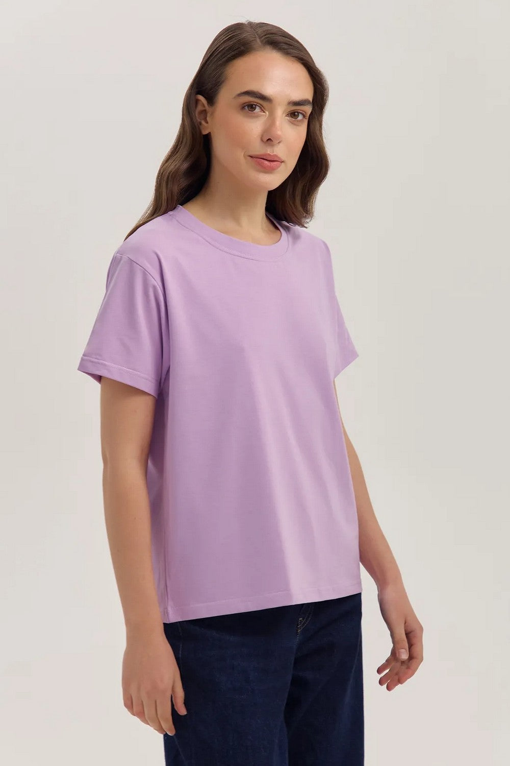 Хлопковая футболка LSK 29/02/11 Miss Color violet
