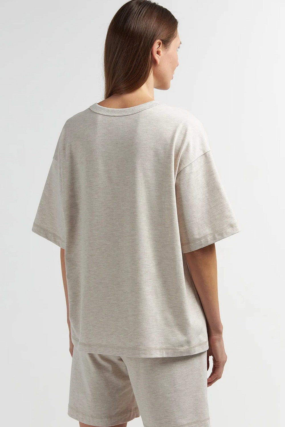 Бавовняна футболка оверсайз LSK 32/01/03 Basic beige