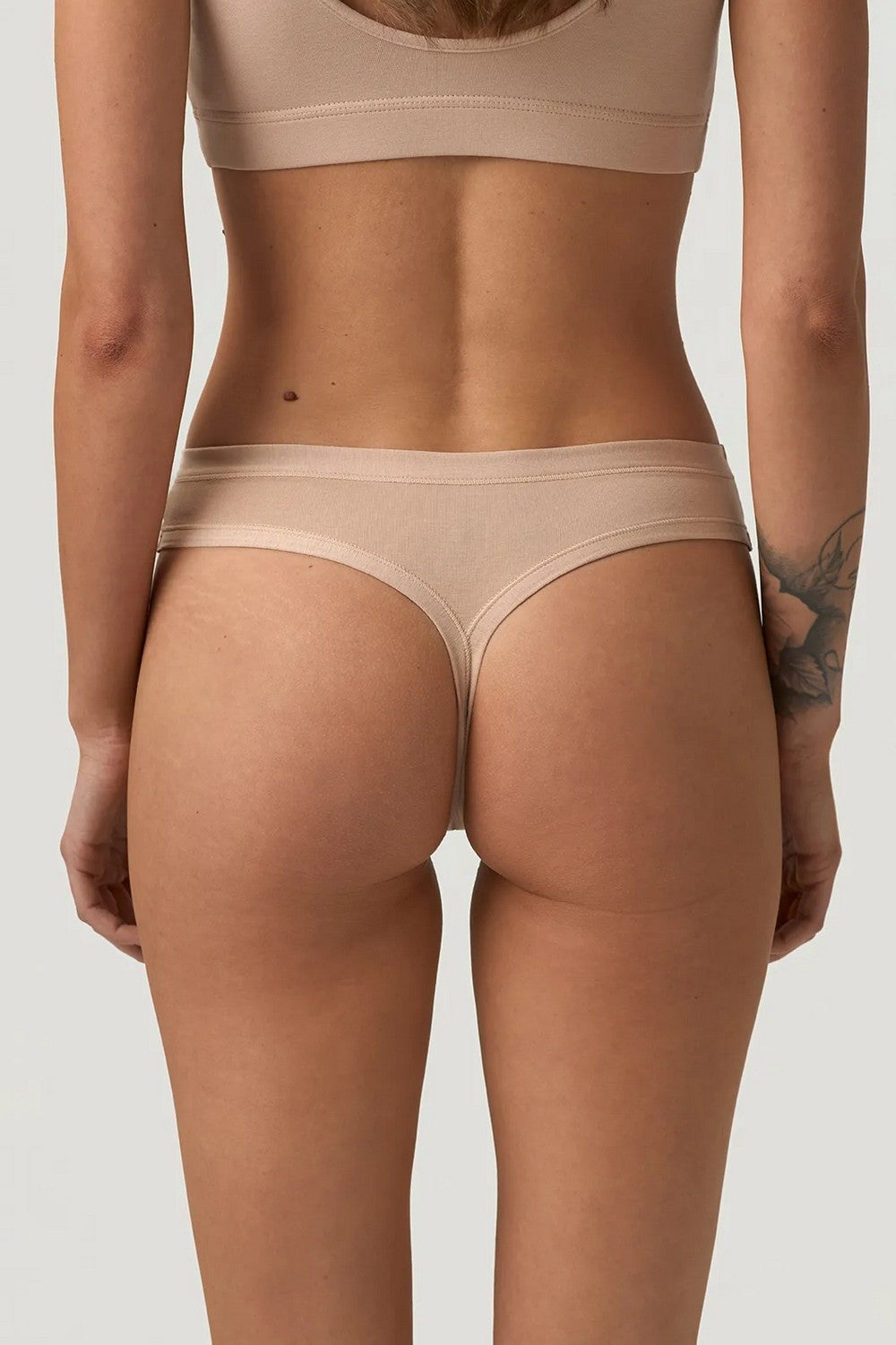 трусики стрінги з логотипом LSTM 309/01/03 Miss Comfort (2 шт.) beige