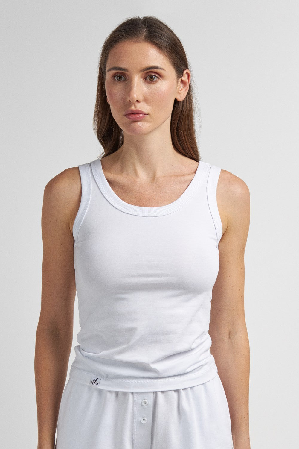 Майка из хлопка LVK 45/11/01 Basic white