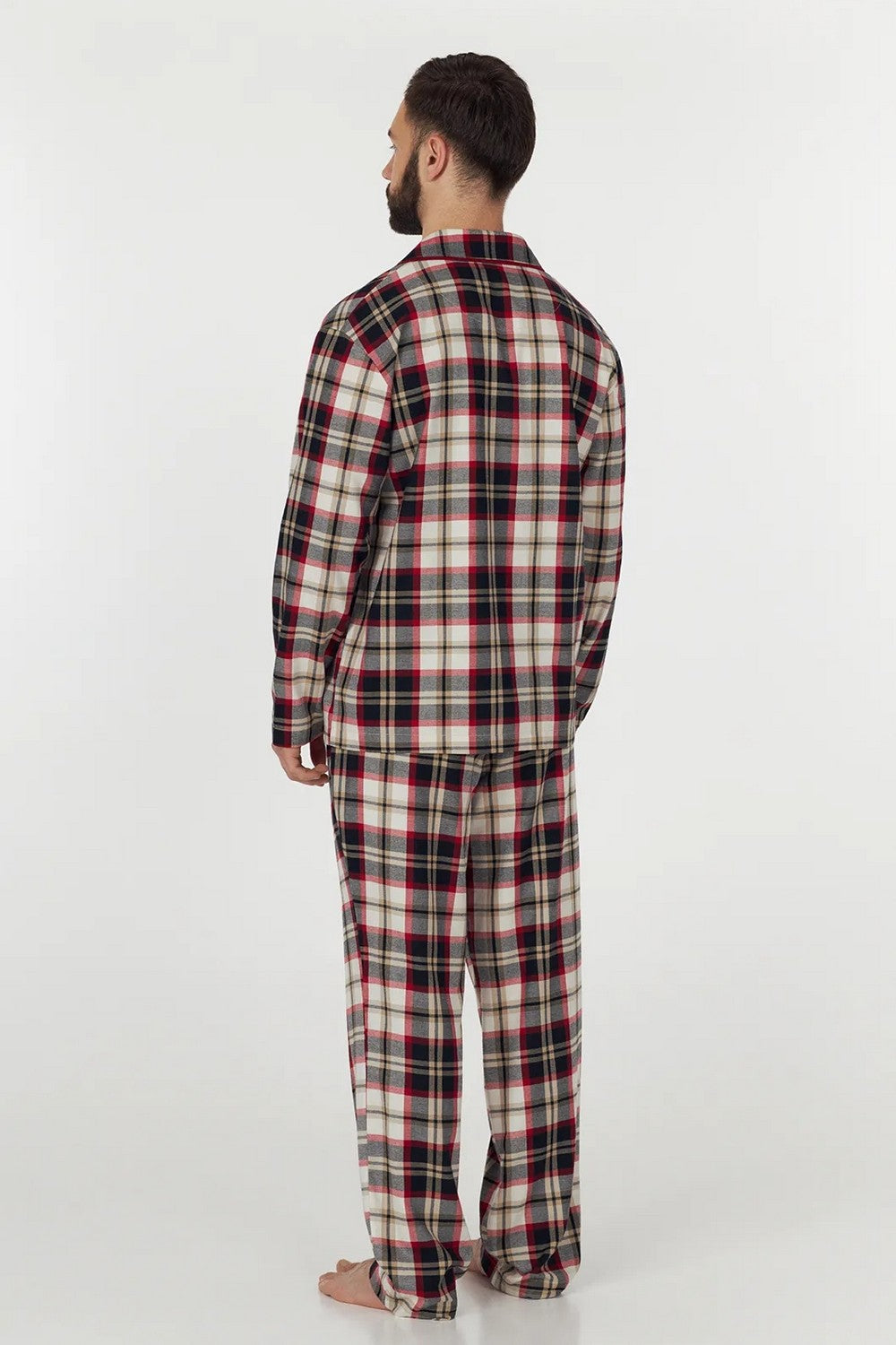 Чоловіча піжама на гудзиках MPL 5383/03/02 Meirlot burgundy