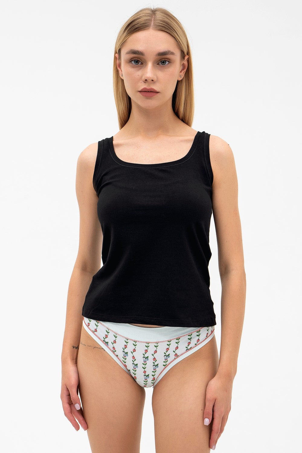 Хлопковая майка на широких бретелях Marta col