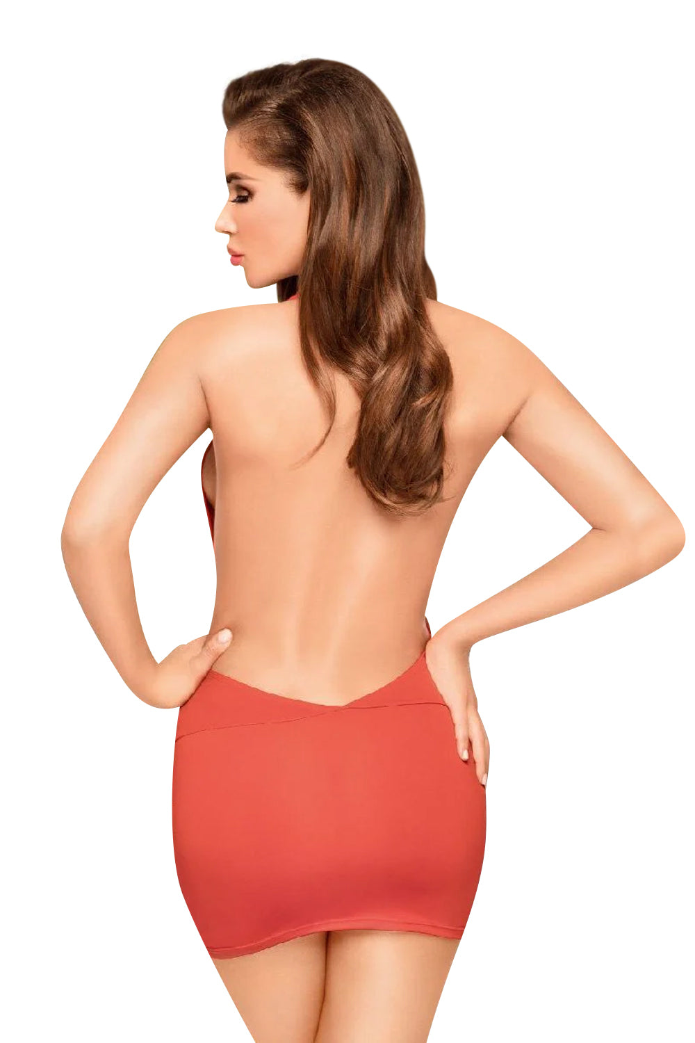 Эротическое платье с открытой спиной Heart Rob red