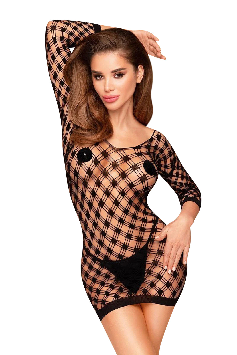 Платье-сетка с рукавами Passion Goddess