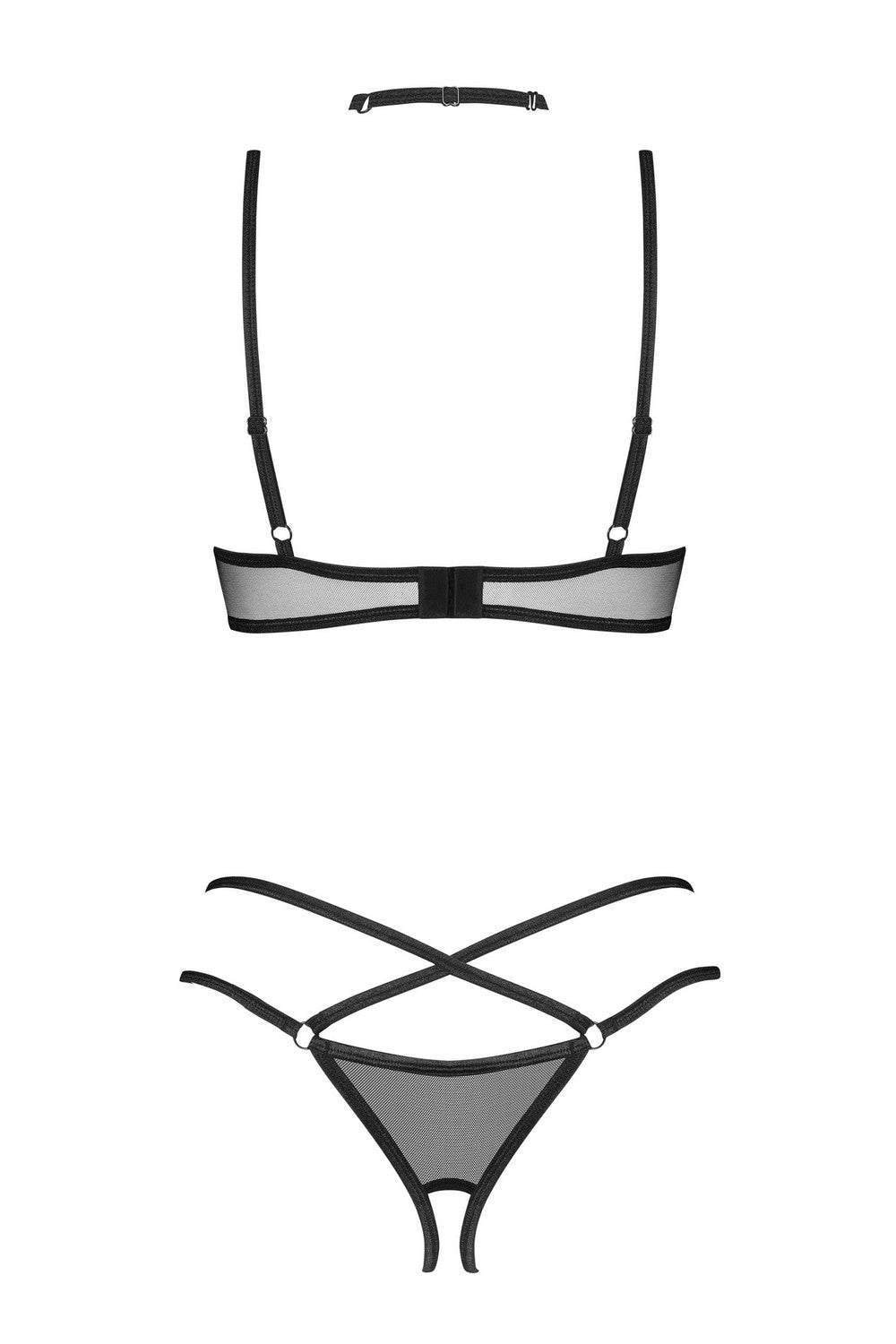 Комплект с открытой грудью Donarella black