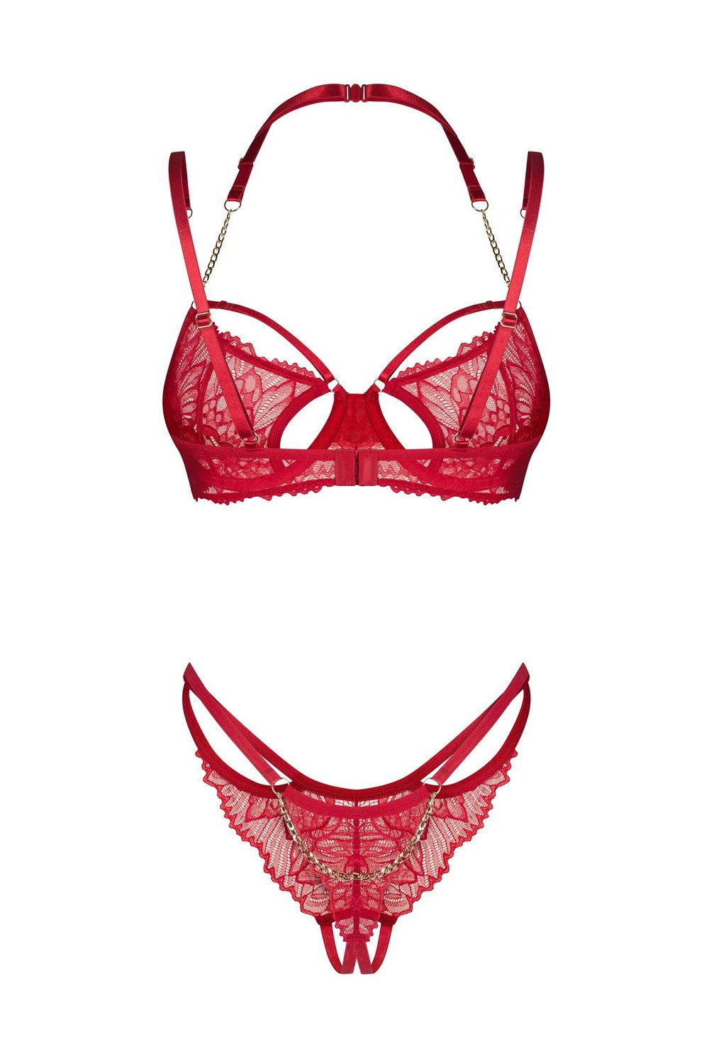 Комплект білизни з вирізом Matildea red