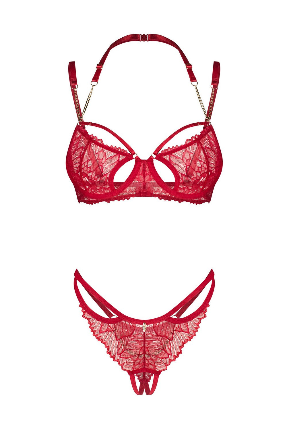 Комплект белья с вырезом Matildea red