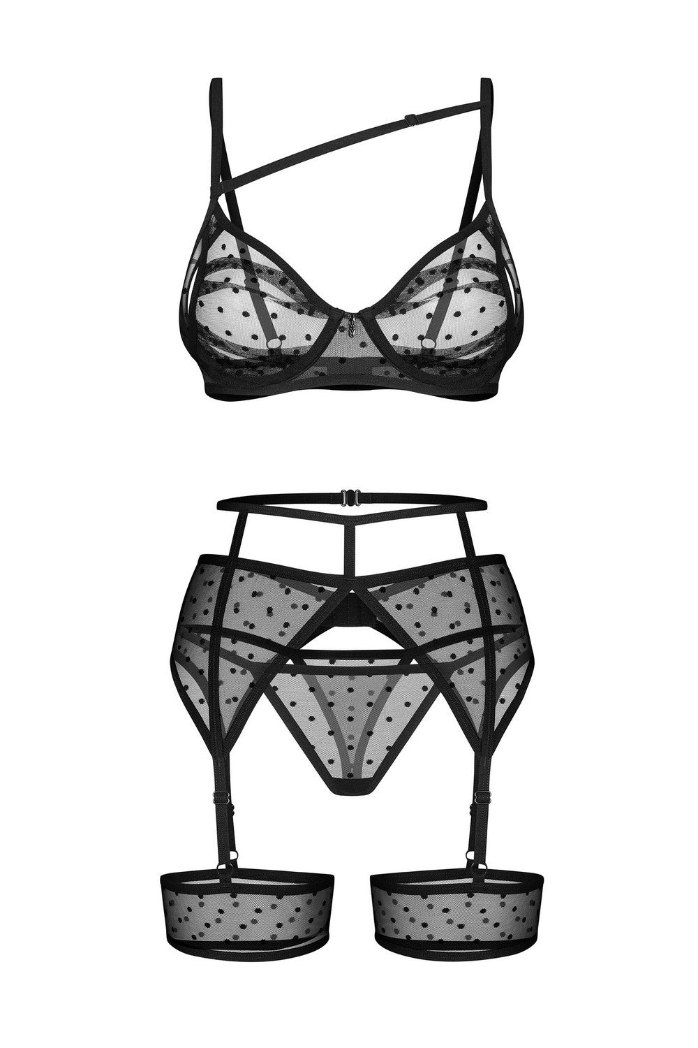 Комплект белья из микросетки Nuites black