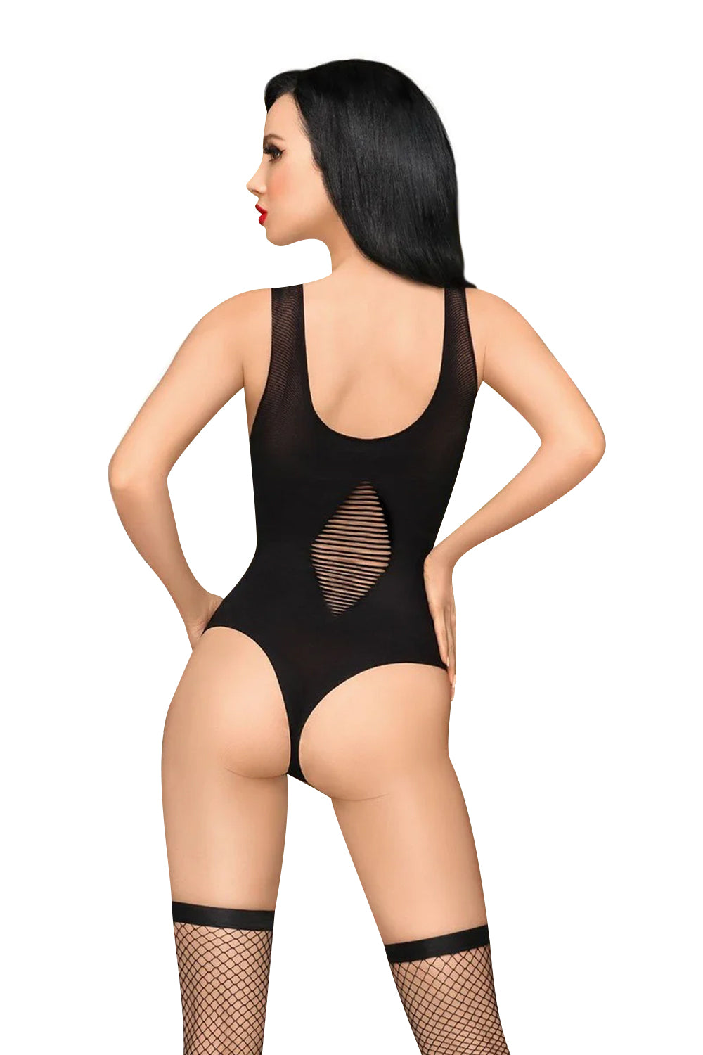 Боди с вырезом на груди Hotter than hell black