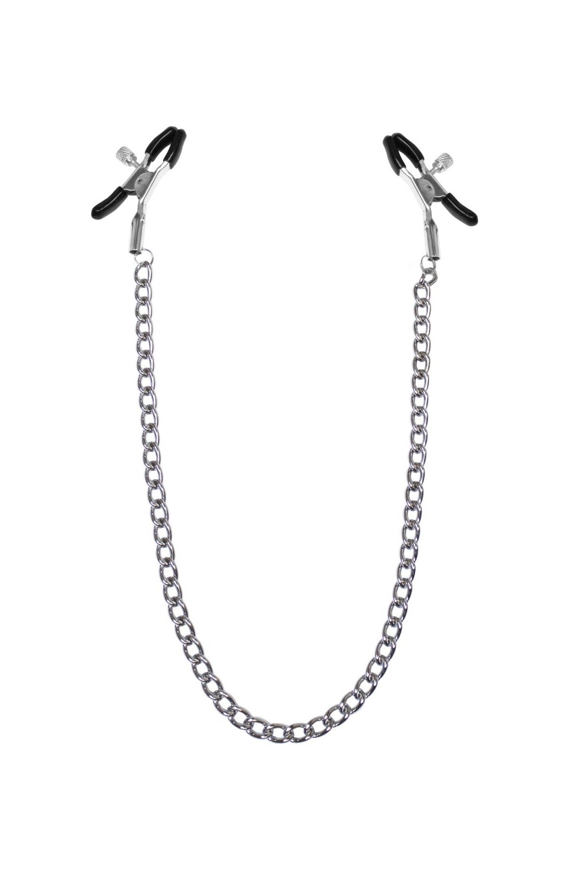 Зажимы для груди с цепочкой Nipple clamps Classic silver/black