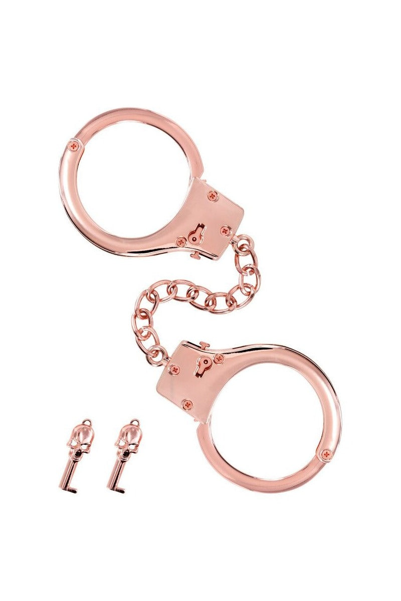 Металлические наручники Premium Chick wrist cuffs in rose-gold metal