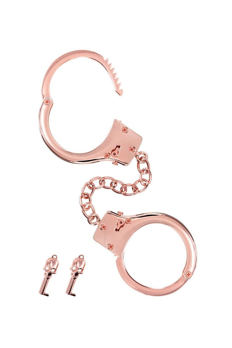 Металлические наручники Premium Chick wrist cuffs in rose-gold metal