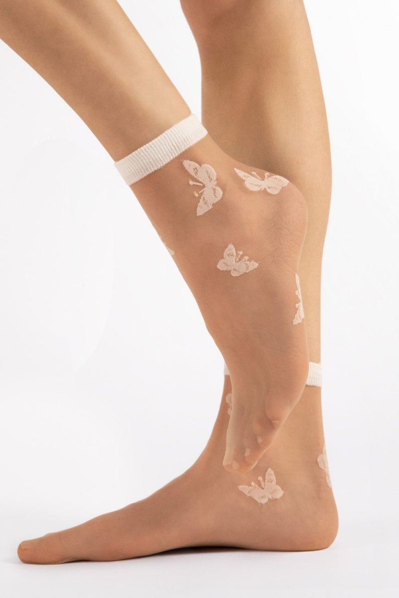 Прозрачные носки с узором Summer G1166