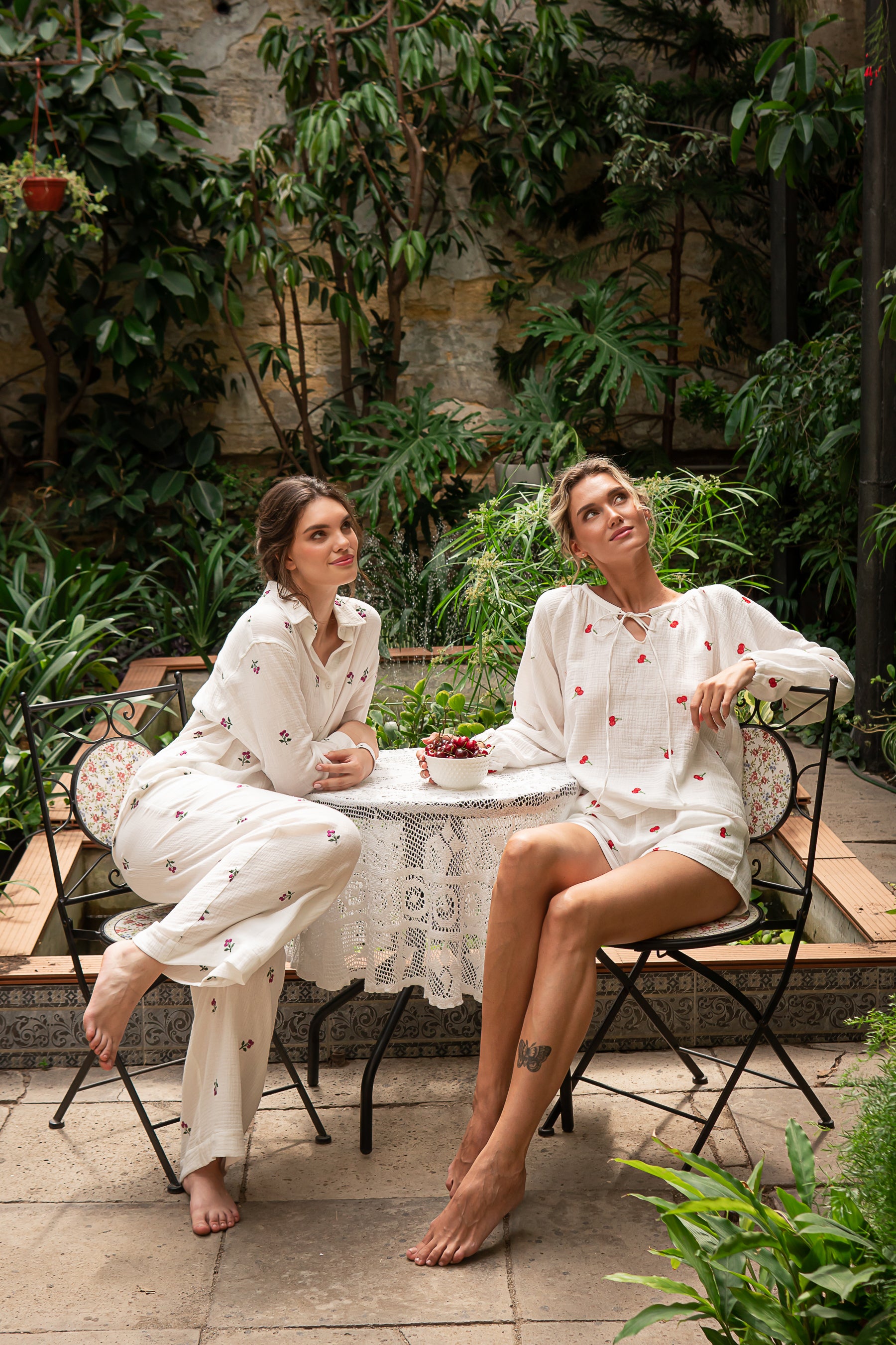 Рубашка из муслина с вышивкой Blueberry ML0058-39-60