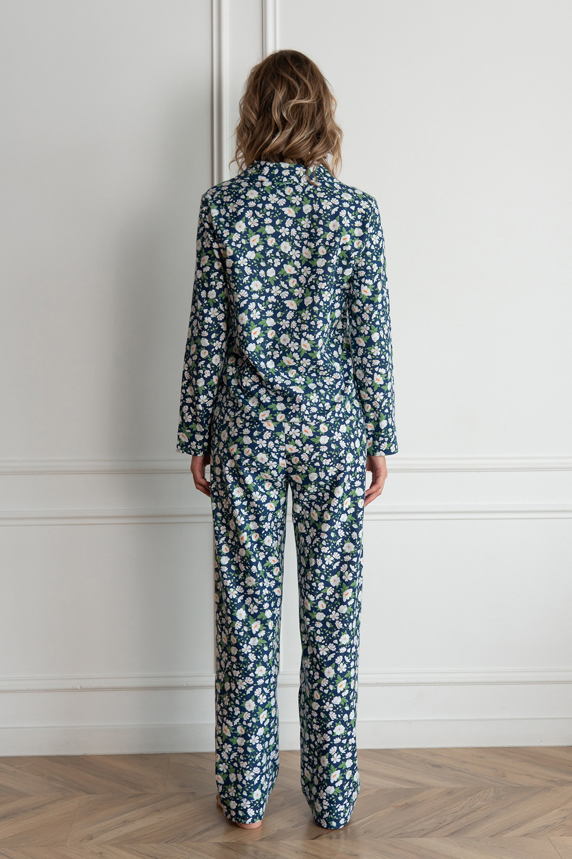 Фланелевая пижама с цветами Chamomile FL0057-53-69