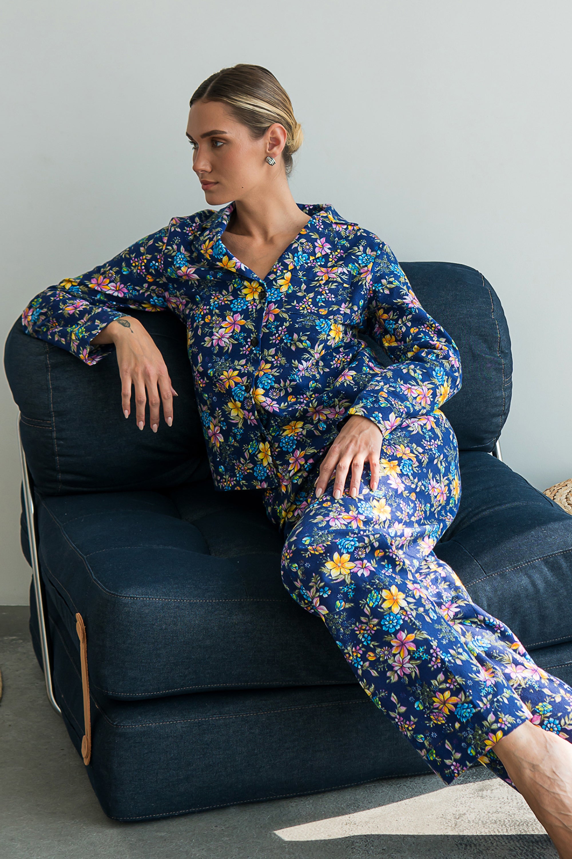 Фланелевая пижама Ester FL0057-22-69 blue