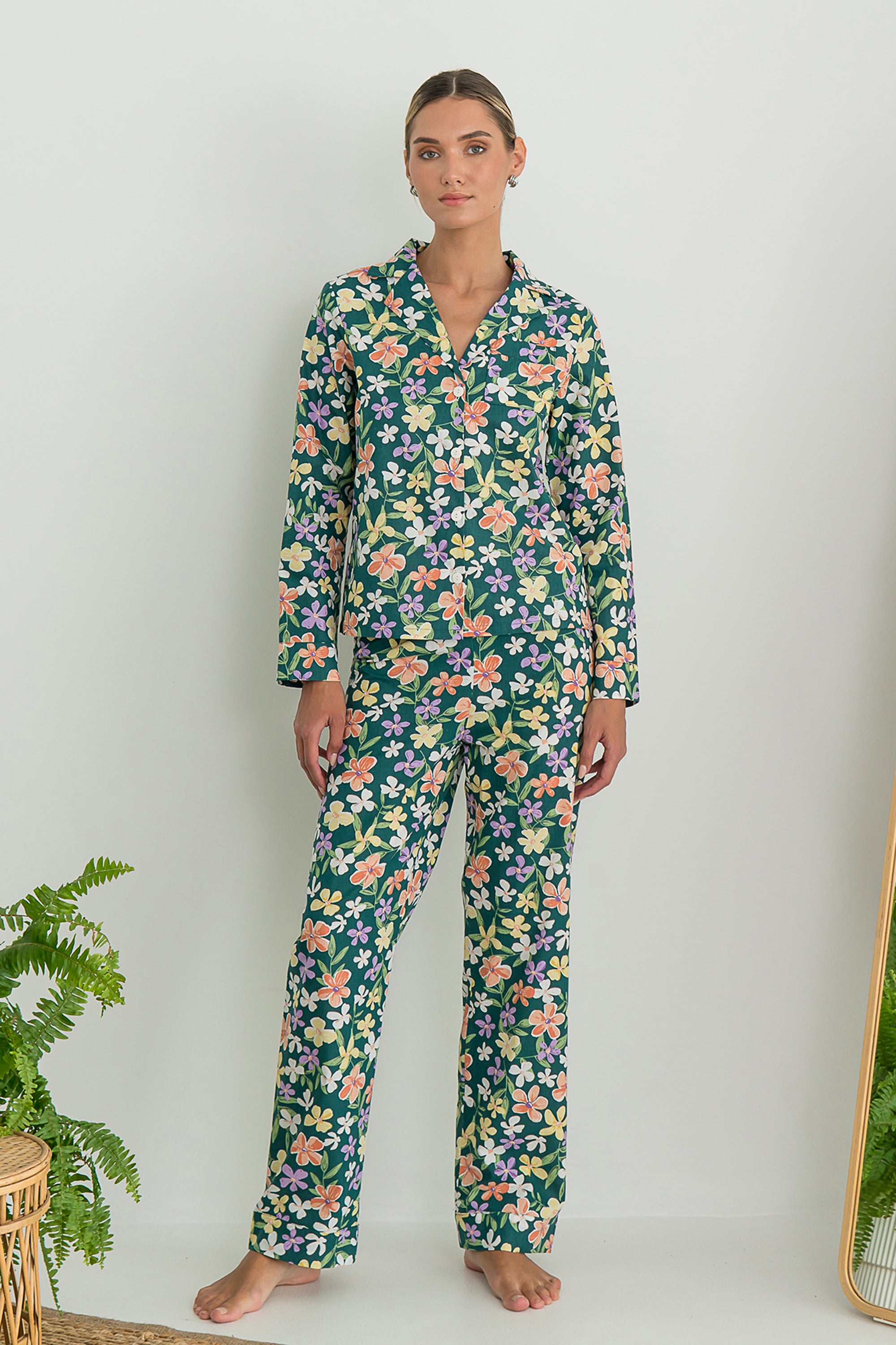 Хлопковая пижама с принтом Florance HL0057-63-69