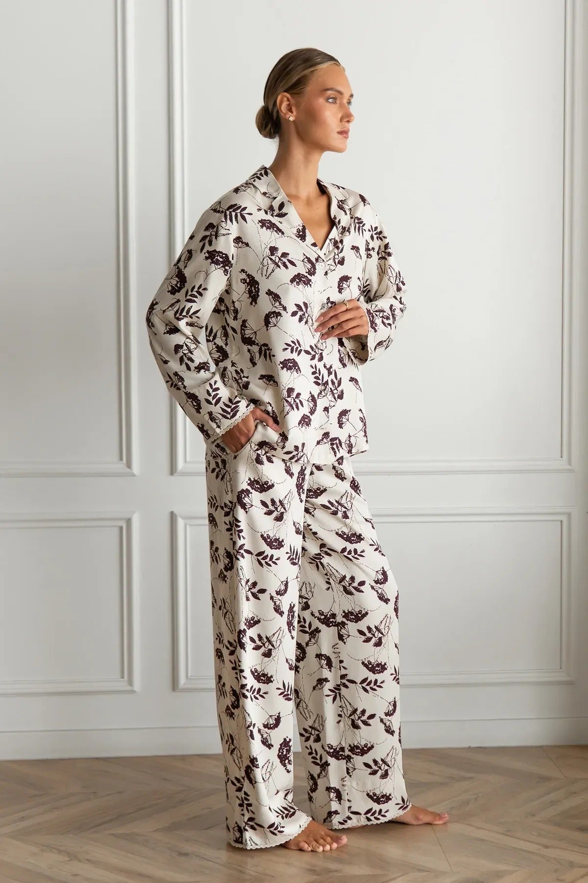 Бавовняна піжама з принтом Gina VS0075-28-69