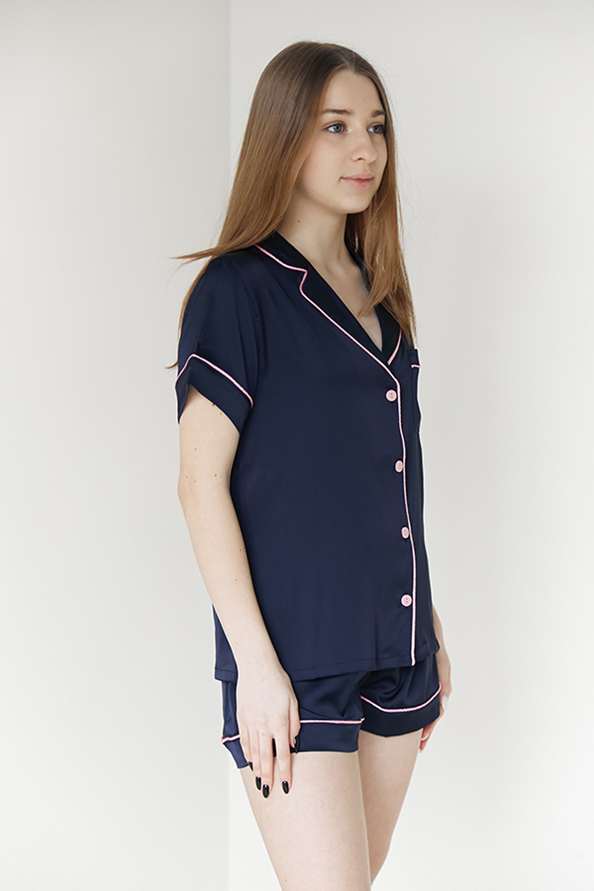 Шовкова піжама на ґудзиках Indigo SH0008-14-58