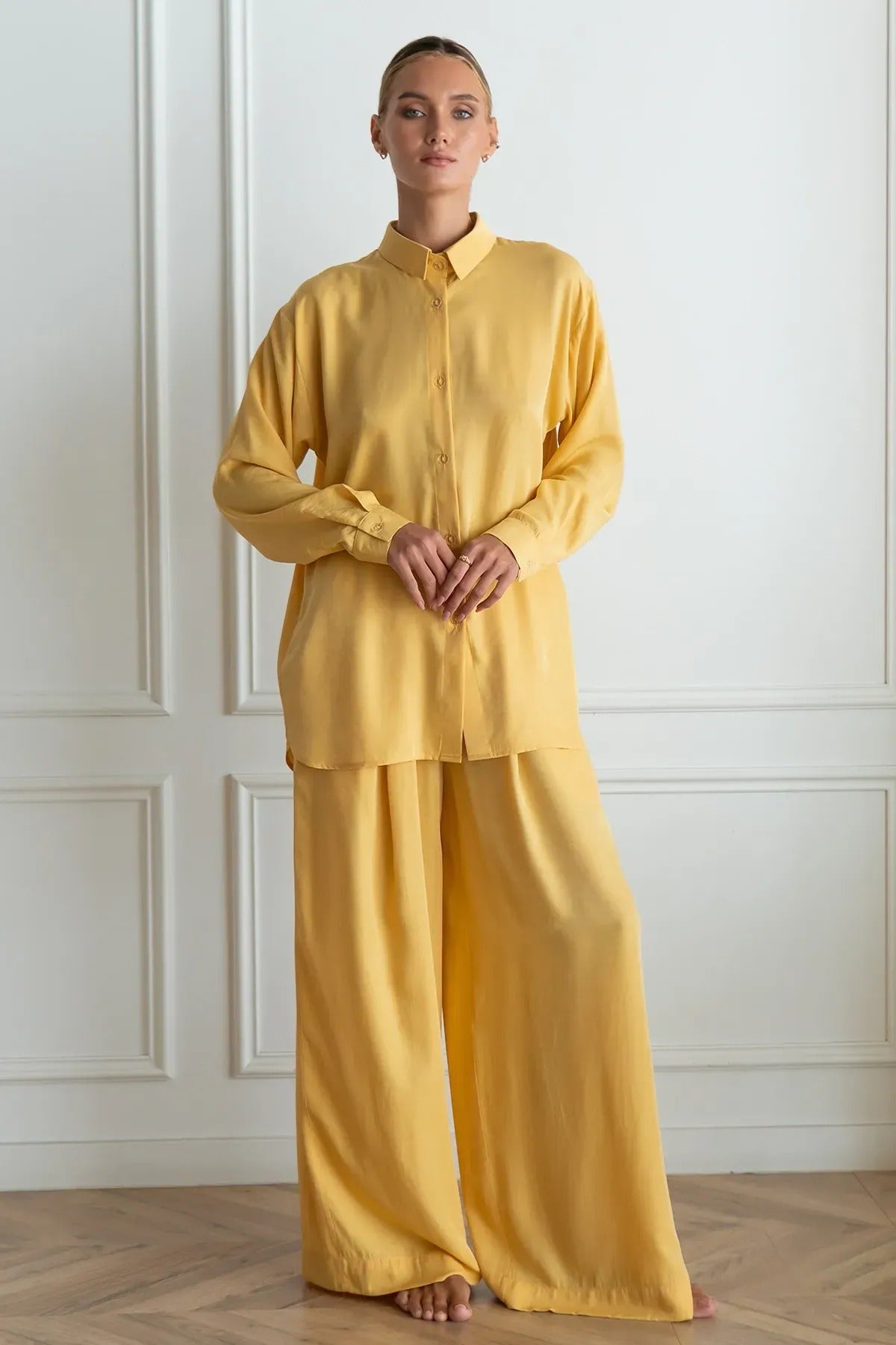 Шелковая пижама на пуговицах Lemon SL0088-89-69