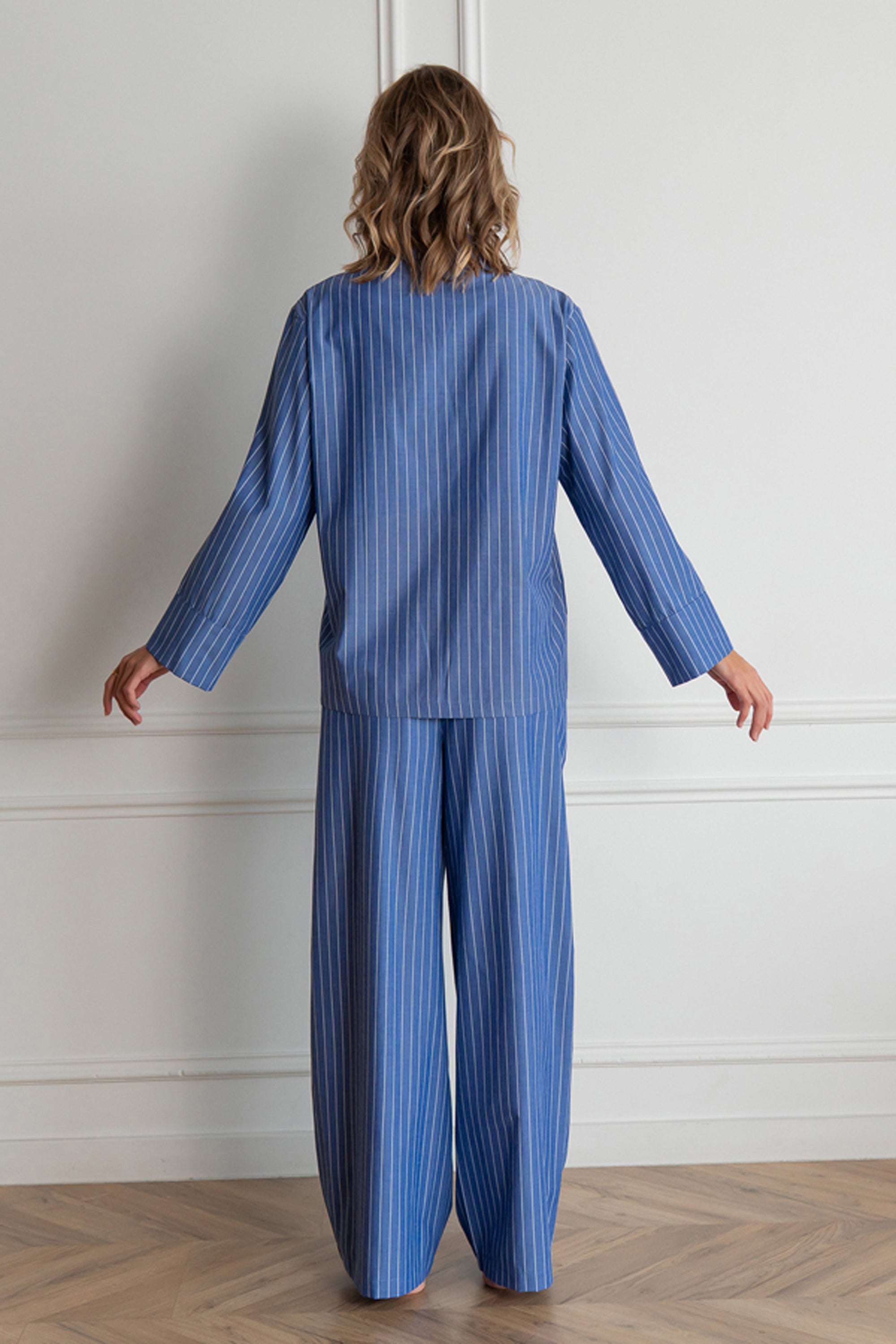 Хлопковая пижама в полоску Ocean Strip HL0073-13-69