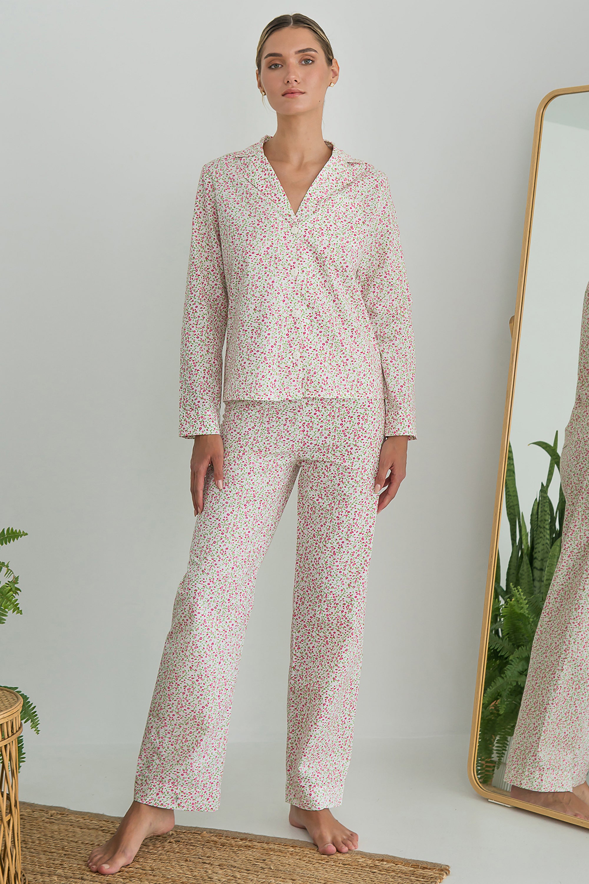 Хлопковая пижама с цветочным принтом Spring HL0057-85-69