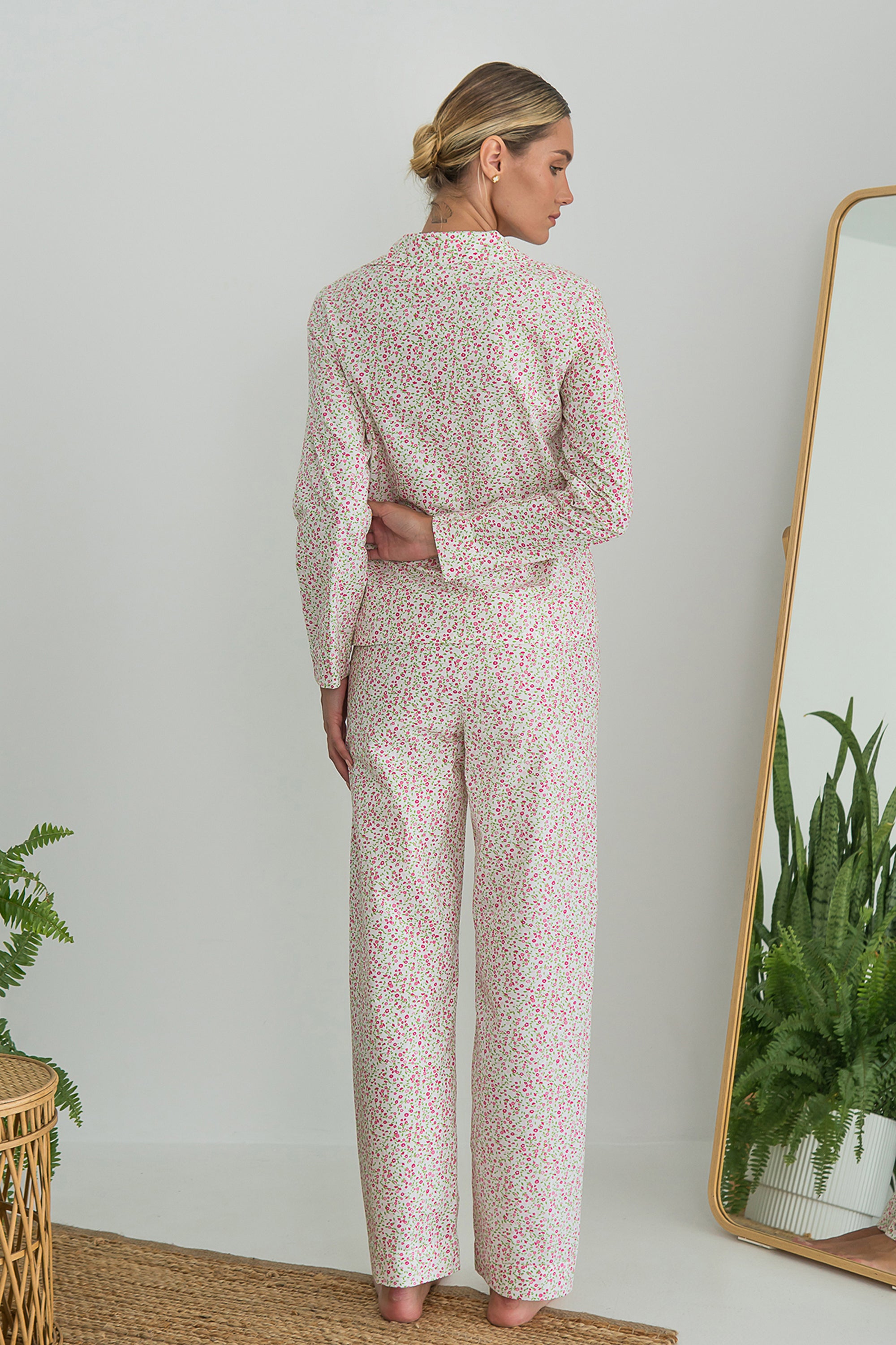 Хлопковая пижама с цветочным принтом Spring HL0057-85-69