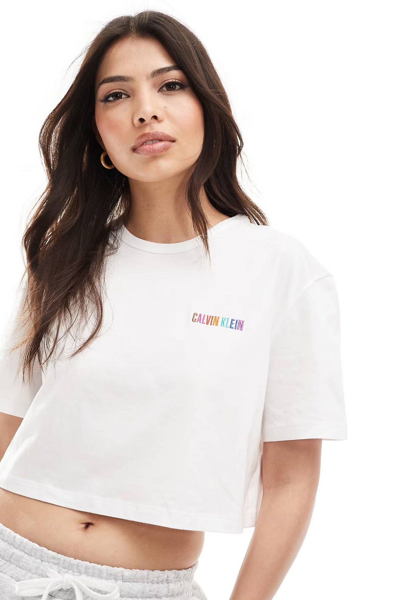 Укороченная футболка 529614265 white