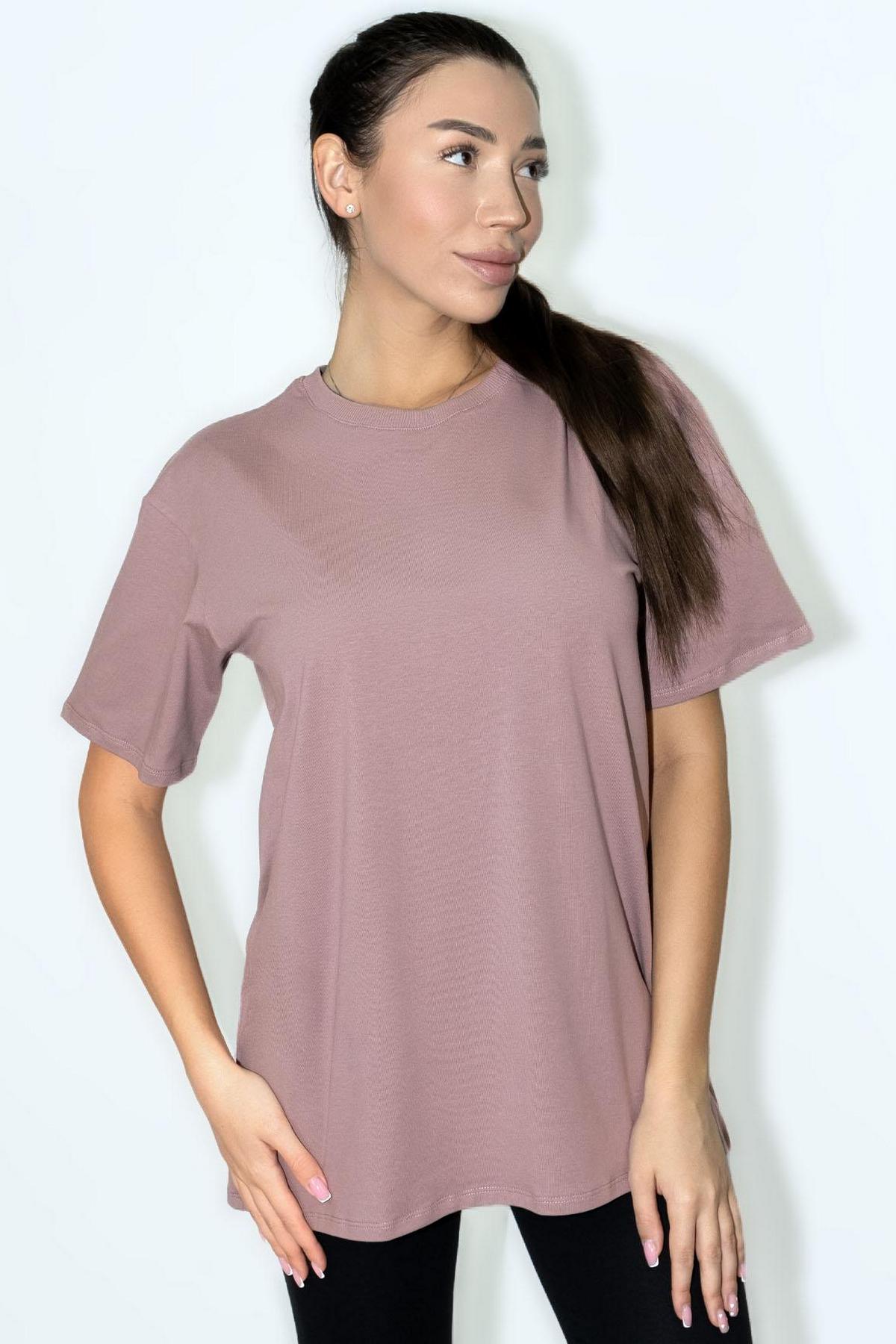 Хлопковая футболка оверсайз 1259/16510