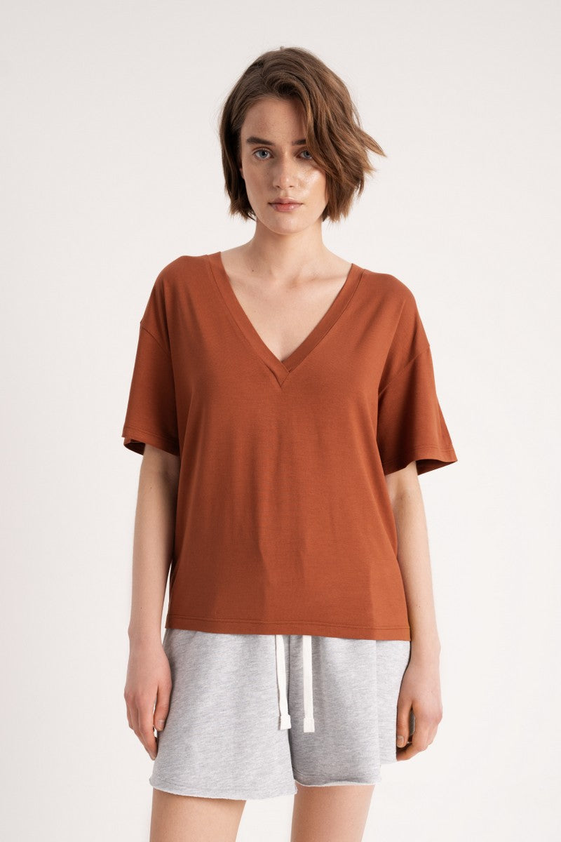 Футболка из вискозы L033 Lolita caramel