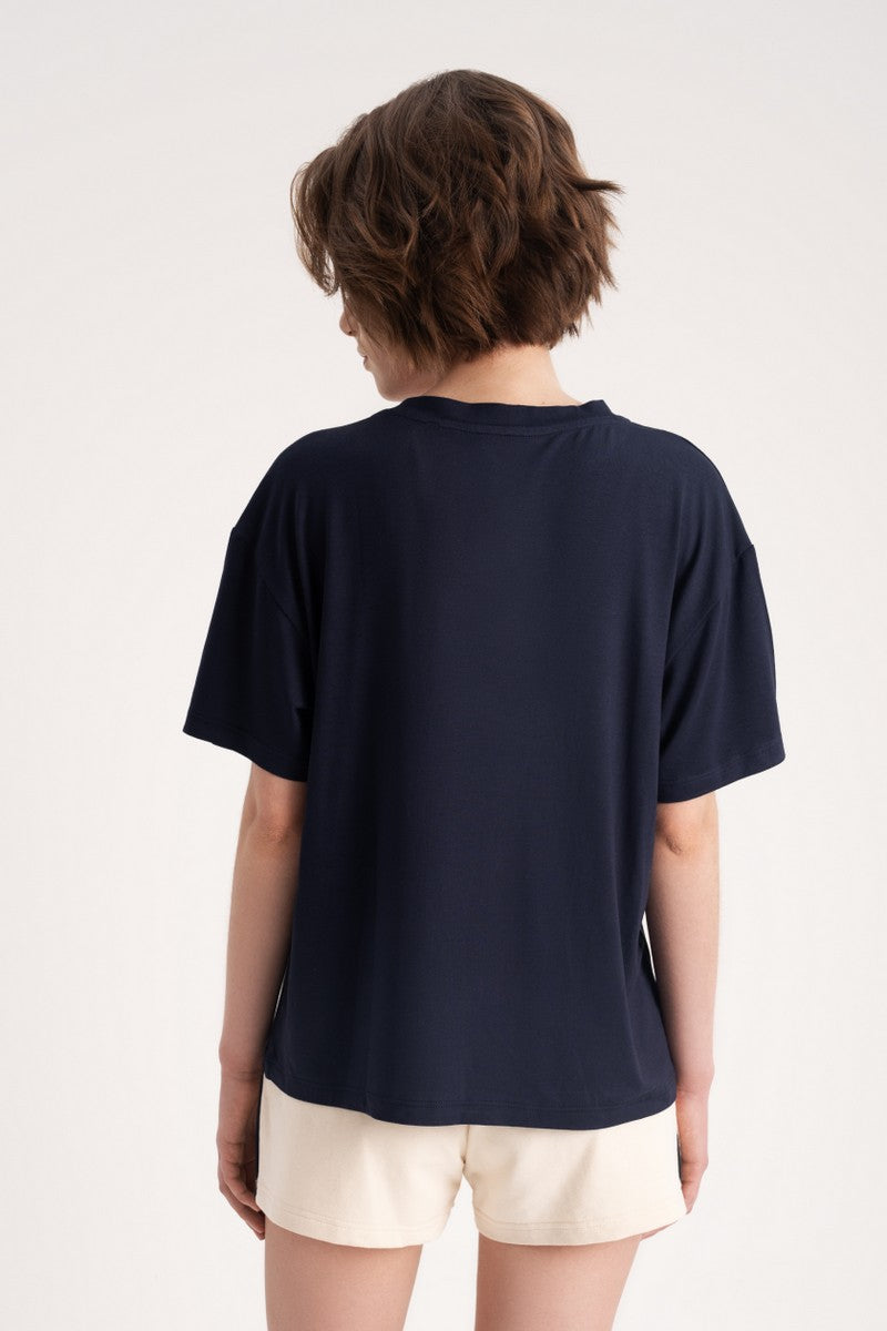 Футболка из вискозы L033 Lolita dark blue