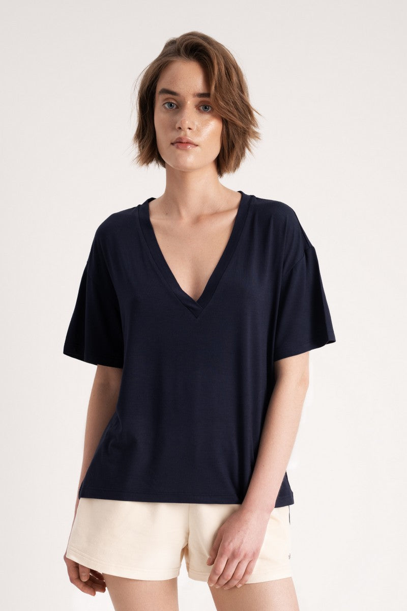 Футболка из вискозы L033 Lolita dark blue