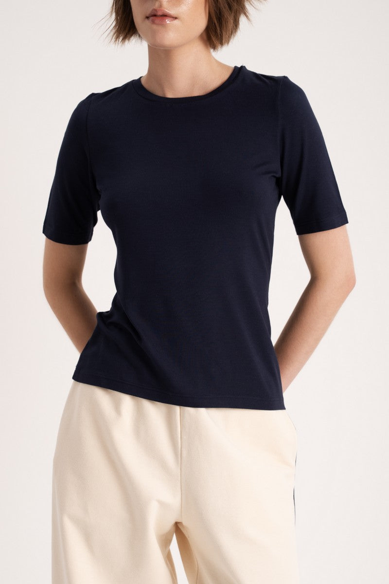 Футболка из вискозы L034 Sidney dark blue