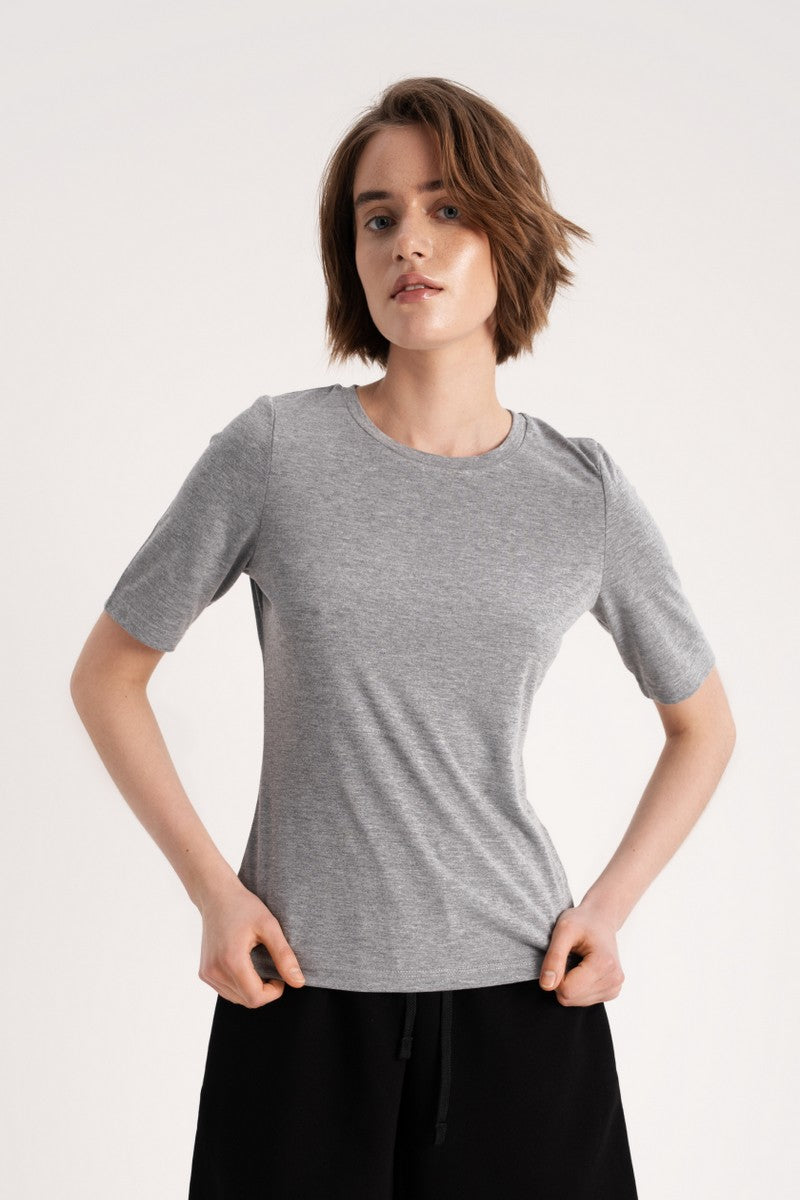 Футболка из вискозы L034 Sidney dark melange