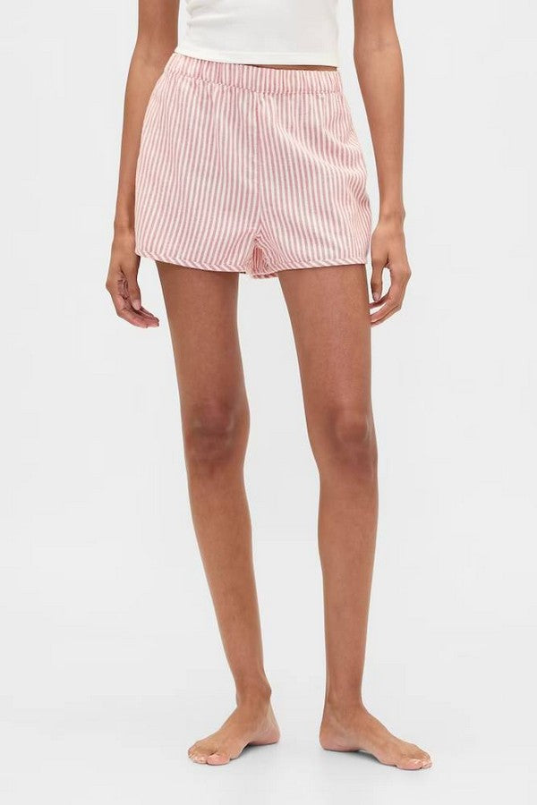 Пижамные шорты в полоску 573451692 red/milk