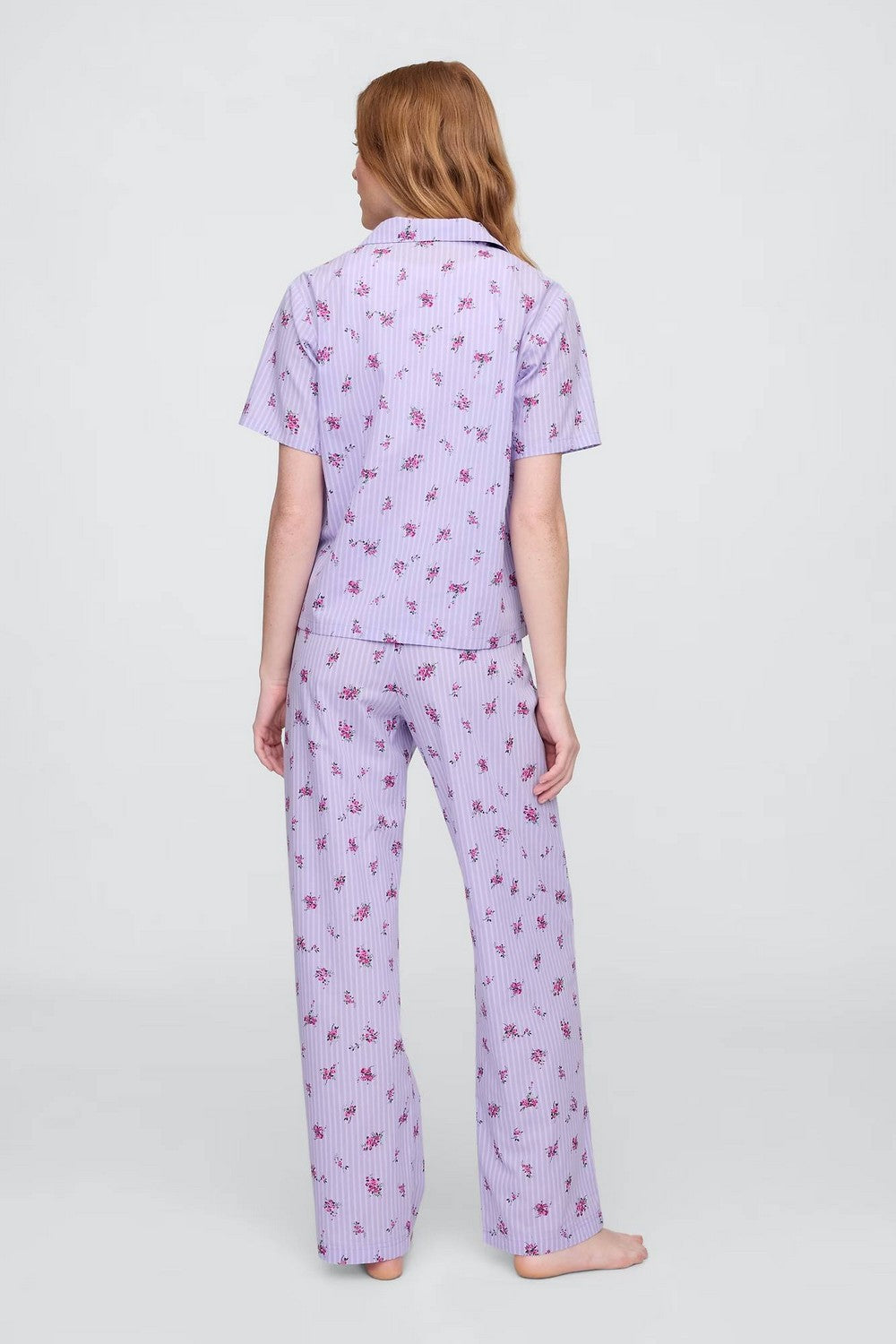 Бавовняна піжама з принтом 64836850 lilac