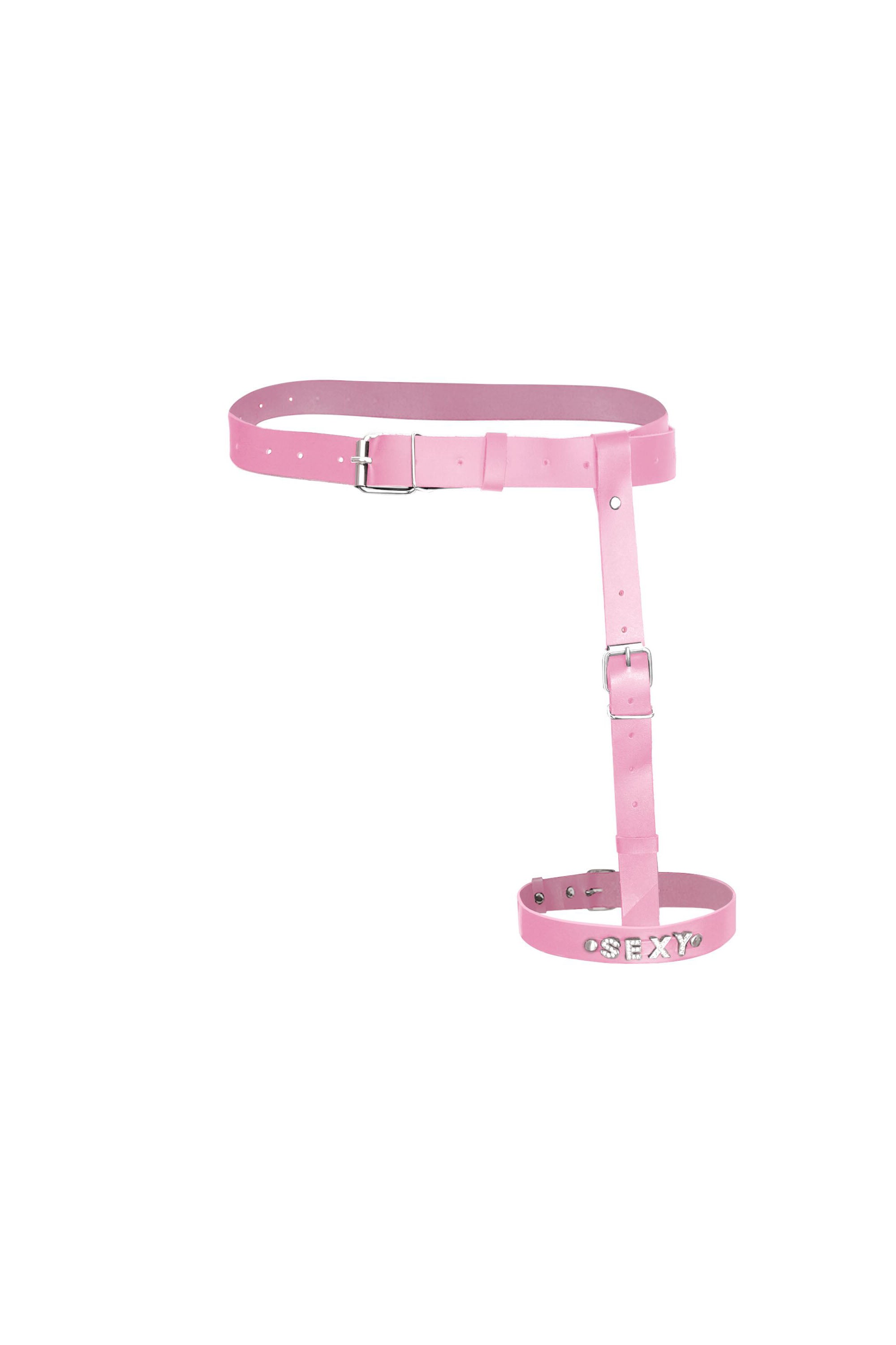 Кожаный гартер с поясом Naomi rose