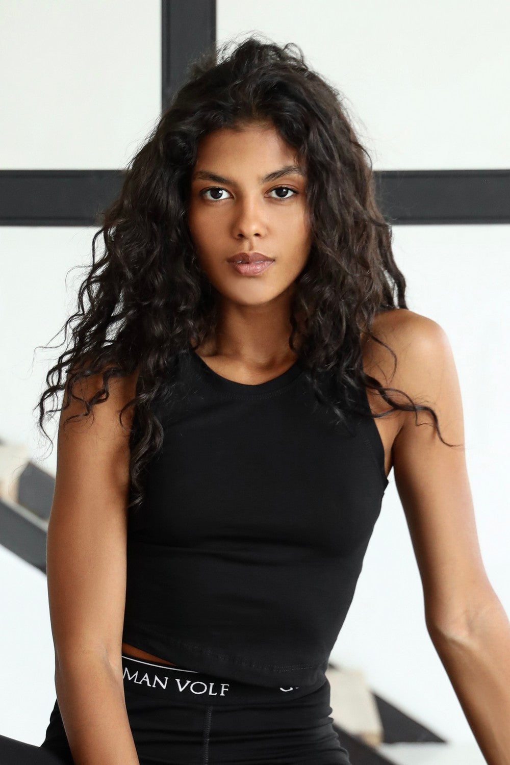 Майка из хлопка 23093 black