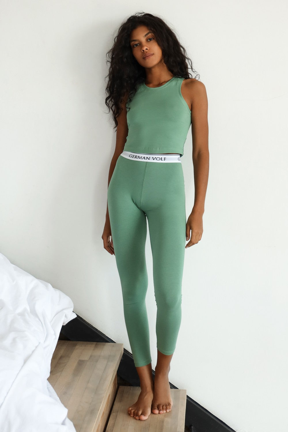 Майка-топ з бавовни 23097 green