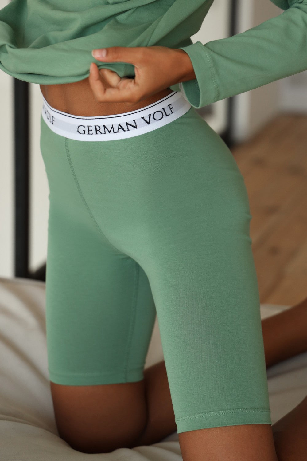 Хлопковые велосипедки 23108 green