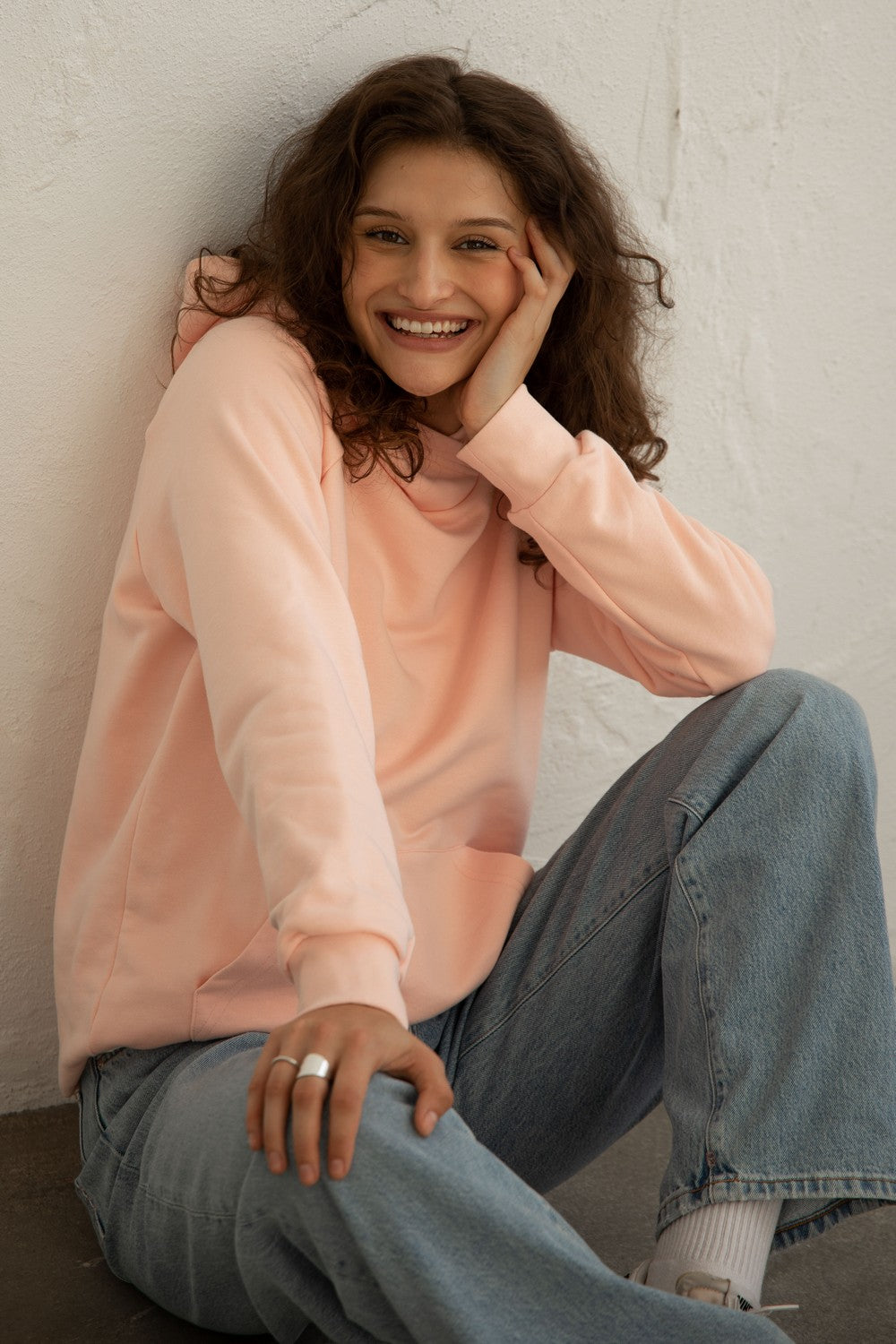 Бавовняне худі з капюшоном 23137 pink quartz