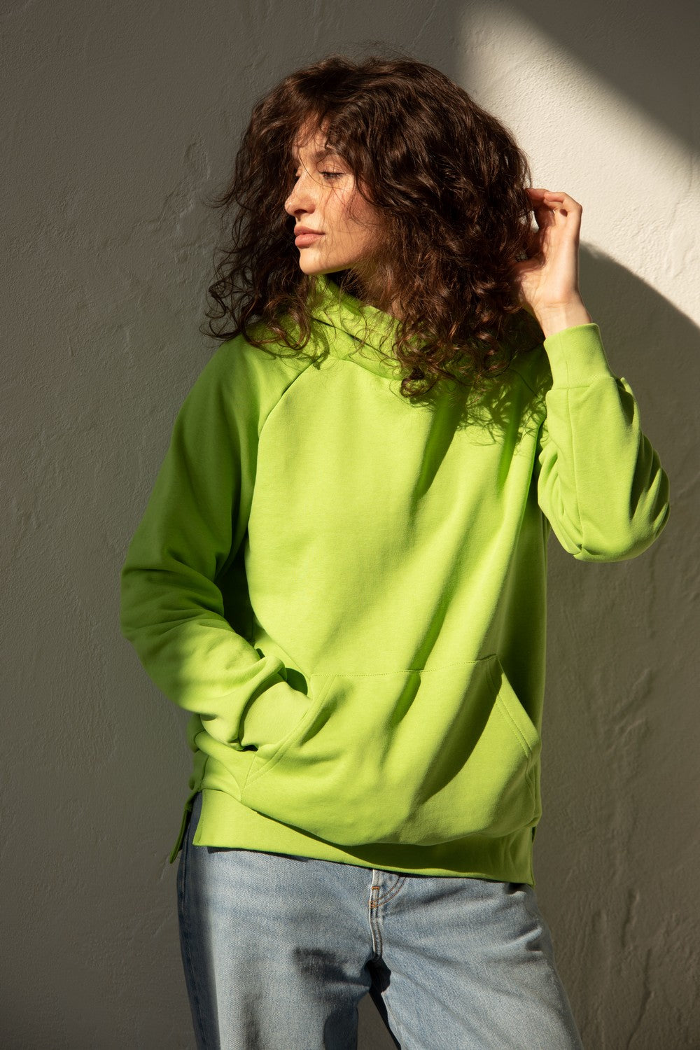 Бавовняне худі з капюшоном 23135 green