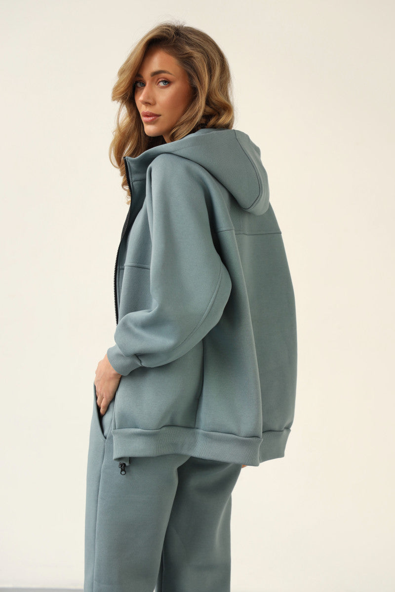 Утепленный хлопковый костюм 24018 mint