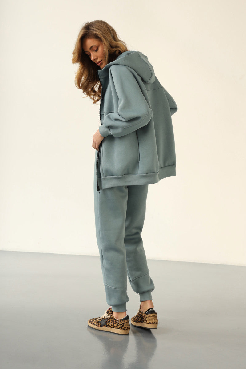 Утепленный хлопковый костюм 24018 mint