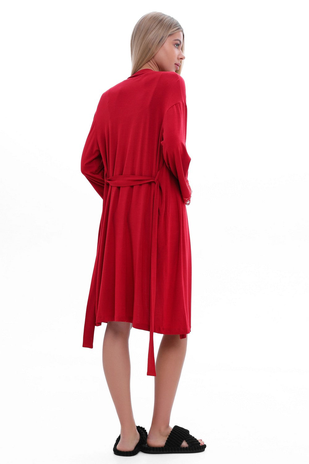 Халат из модала 24092 bordo