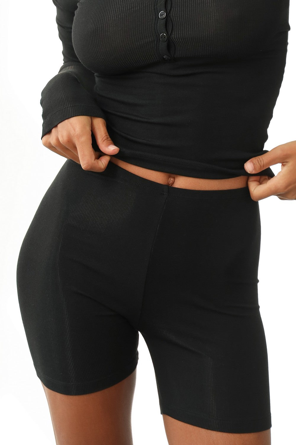 Велосипедки в рубчик 24111 black