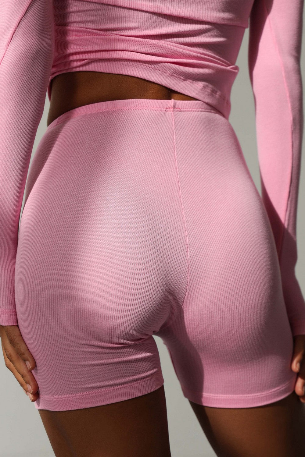 Велосипедки в рубчик 24112 pink