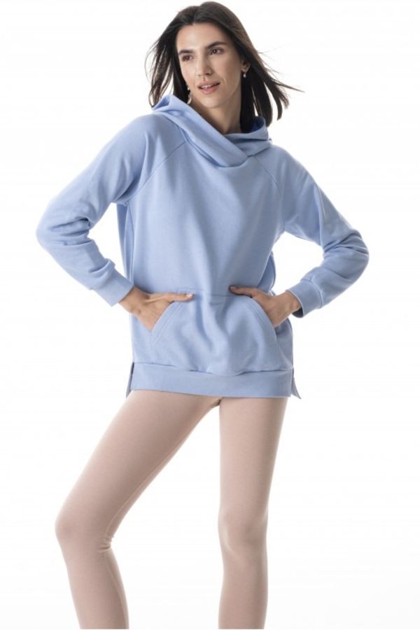 Хлопковое худи с капюшоном 24131 blue