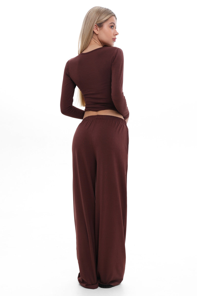 Домашние брюки из модала Шоколад 25013