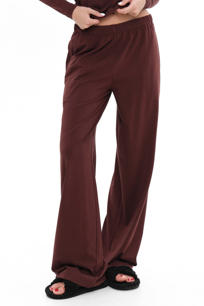 Домашние брюки из модала Шоколад 25013